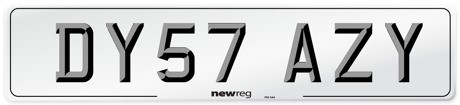 DY57 AZY Number Plate from New Reg